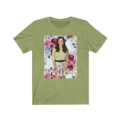 Actress Hayley Orrantia Floral Theme - Premium Unisex T-Shirt - Image 7
