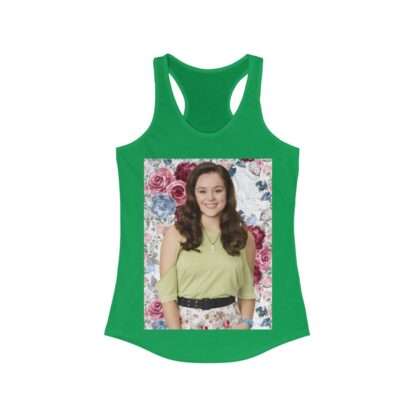 Actress Hayley Orrantia Floral Theme - Women's Racerback Tank - Image 8