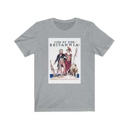 Uncle Sam Side by Side Britannia - James Montgomery Flagg - Premium Unisex T-Shirt - Image 9