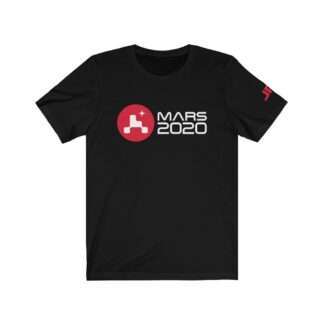 JPL Mars 2020 black unisex t-shirt - front