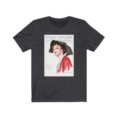 Sunday Magazine Cover by James Montgomery Flagg - Premium Unisex T-Shirt - Image 12