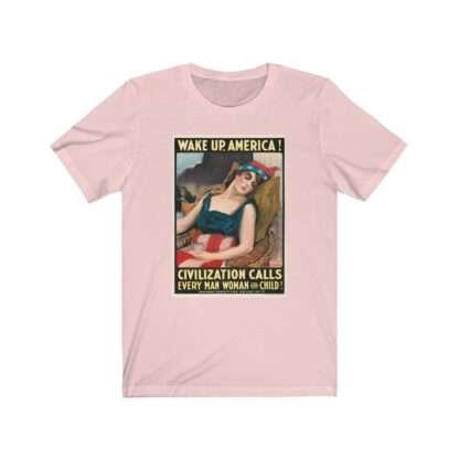 Wake Up America by James Montgomery Flagg - Premium Unisex T-Shirt - Image 4