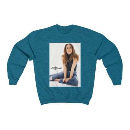 Actress Hayley Orrantia with Jeans Outfit on The Floor - Sweatshirt - Image 10