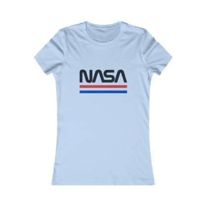 Sky-blue NASA women's t-shirt - retro style