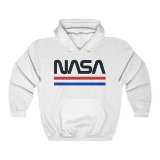 Retro style NASA unisex sweatshirt - white
