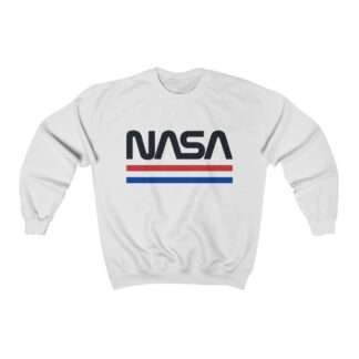 Retro style NASA unisex sweatshirt - white