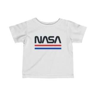 White NASA baby t-shirt - retro edition
