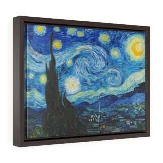 Framed canvas print of the "The Starry Night" by Vincent van Gogh (1889)