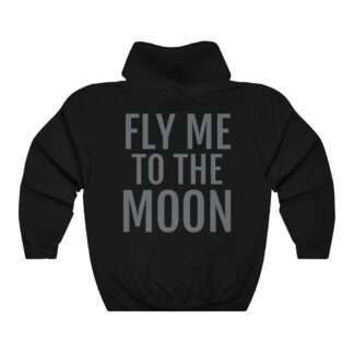 "Fly Me to the Moon" black hoodie for NASA Artemis