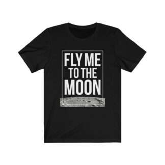 "Fly Me to the Moon" black t-shirt for NASA Artemis