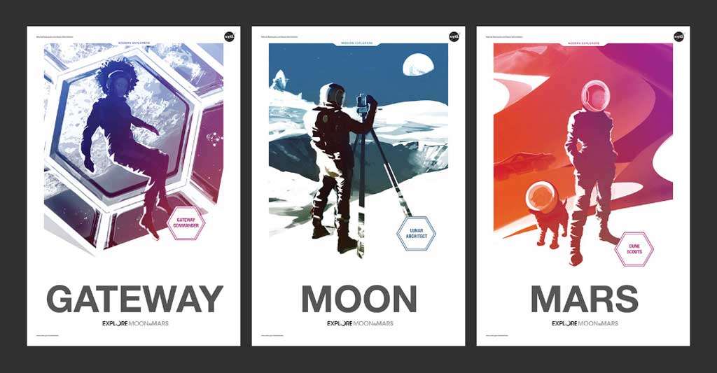 Prints of NASA "Mars to Moon" posters