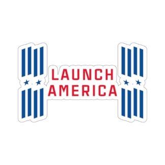 Launch America White Sticker - NASA/SpaceX
