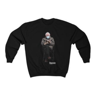 Bernie Sanders Mittens Meme Sweatshirt - Black