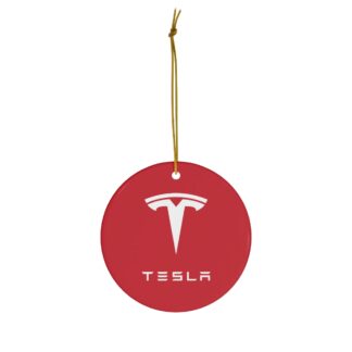 Ceramic Ornament ft. Tesla Logo
