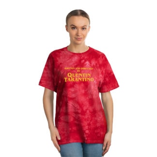 “Written and Directed by Quentin Tarantino” Tie-Dye T-Shirt