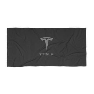 Tesla towel for bath/beach - Black